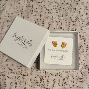 Teacher pencil earrings